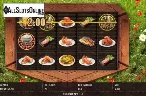 Win Screen. Korean BBQ from Triple Profits Games