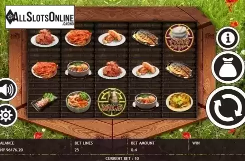 Reel Screen. Korean BBQ from Triple Profits Games