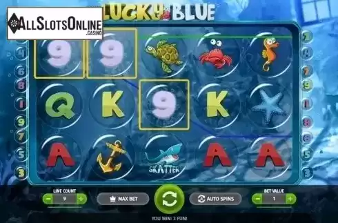 Win Screen 2. Lucky Blue from BGAMING