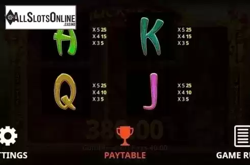 Paytable 2. Lucky Kids from August Gaming