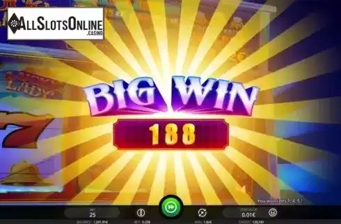 Big win screen. Lucky Lady from iSoftBet