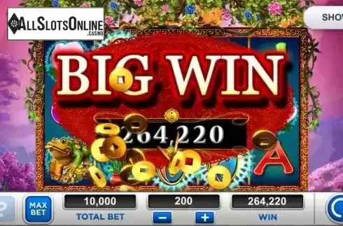 Big Win screen. Lucky Tree from Bally