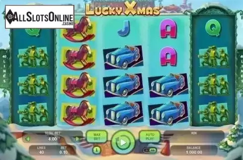 Game Workflow screen. Lucky Xmas from Booongo