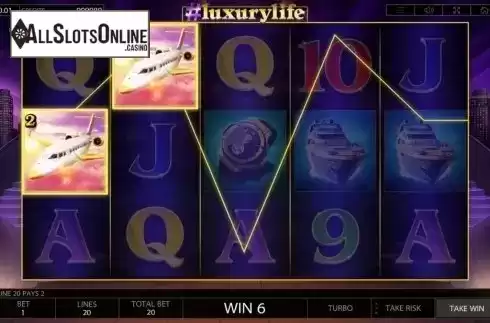 Low Win screen. #Luxurylife from Endorphina