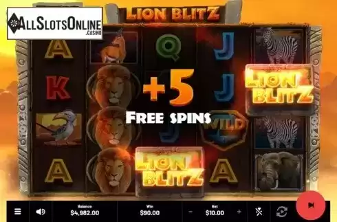 Free Spins 4. Lion Blitz from Mighty Finger