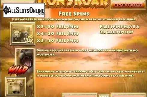 Screen4. Lion's Roar (Rival Gaming) from Rival Gaming