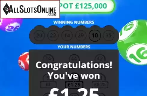 Win screen 2. Lotto Gold from gamevy