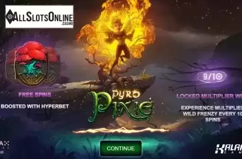 Start Screen. Pyro Pixie from Kalamba Games