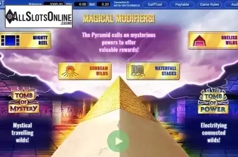 Start Screen. Pyramidion from IGT