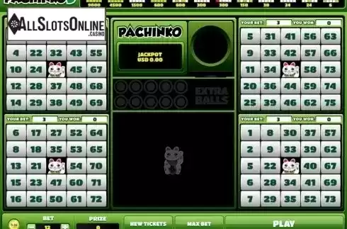 Reels screen. Pachinko 5 from Salsa Technology