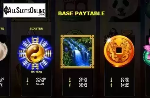 Paytable 1. Panda King from Ainsworth