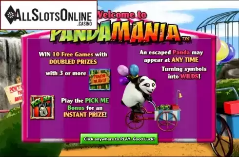 Game features. Pandamania from NextGen