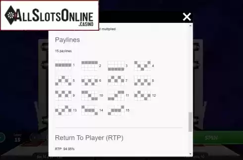 Paytable. Paper Wins from Roxor Gaming