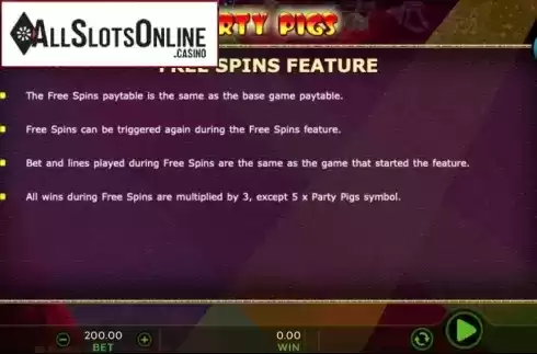 Party Pigs Free spin. Party Pigs from 888 Gaming