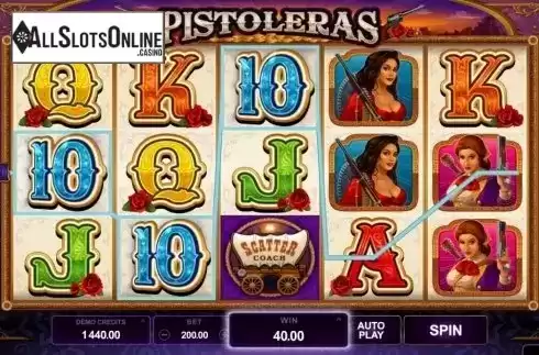 Screen7. Pistoleras from Microgaming