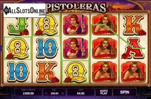 Screen6. Pistoleras from Microgaming