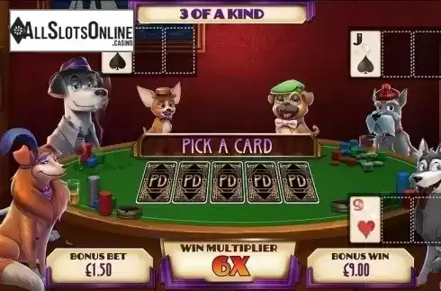 Bonus Game. Poker Dogs from Asylum Labs Inc.