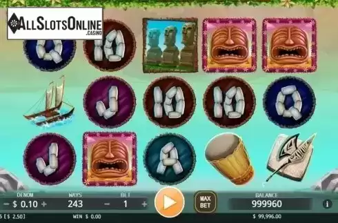 Reel screen. Polynesian from KA Gaming