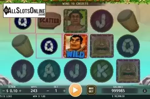 Wild Win screen. Polynesian from KA Gaming
