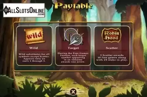 Paytable 2. Robin Hood (TopTrendGaming) from TOP TREND GAMING