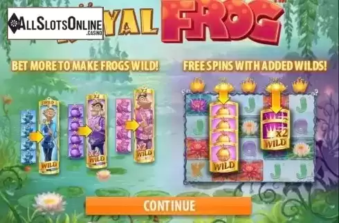 Game features. Royal Frog from Quickspin