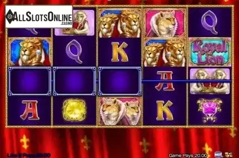 Win Screen. Royal Lion from High 5 Games