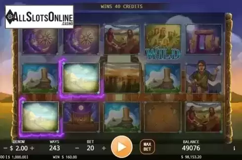 Win screen. Stonehenge from KA Gaming