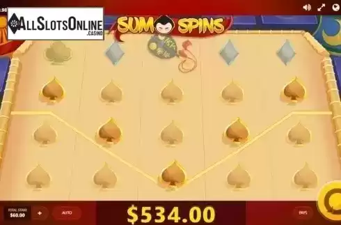 Win Screen . Sumo Spins from Red Tiger