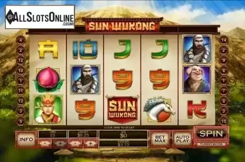 Reels screen. Sun Wukong from Playtech
