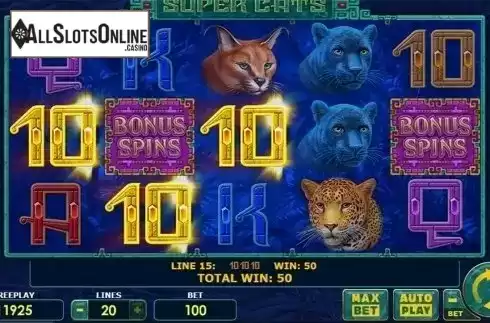 Win screen 2. Super Cats from Amatic Industries