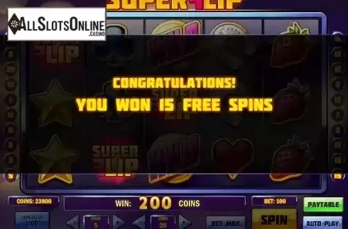 Free spins. Super Flip from Play'n Go