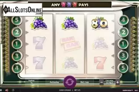 Win screen. Super Gold from OMI Gaming