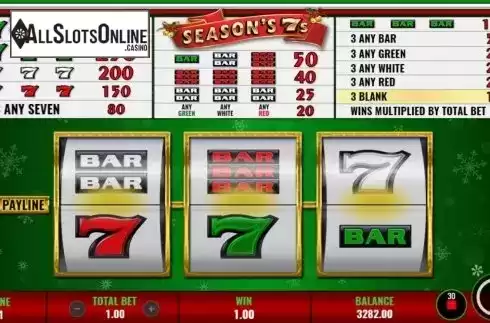 Win Screen 3. Season's 7s from IGT