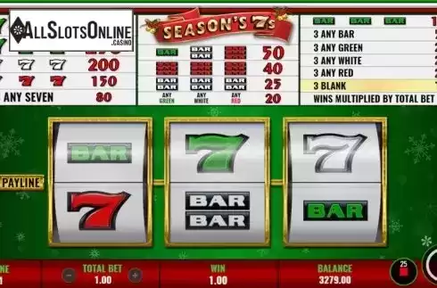 Win Screen 4. Season's 7s from IGT