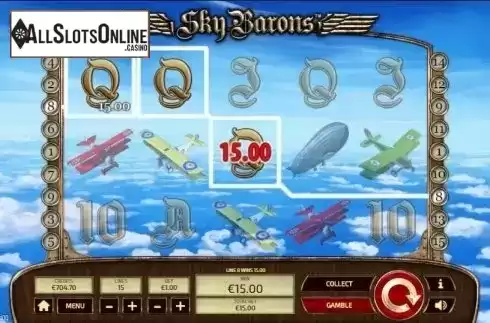 Win screen. Sky Barons from Tom Horn Gaming