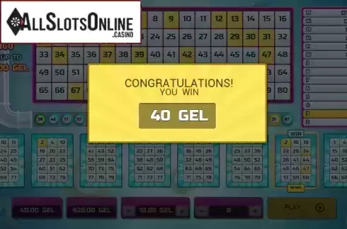Win Screen. Slot Bingo from Smartsoft Gaming