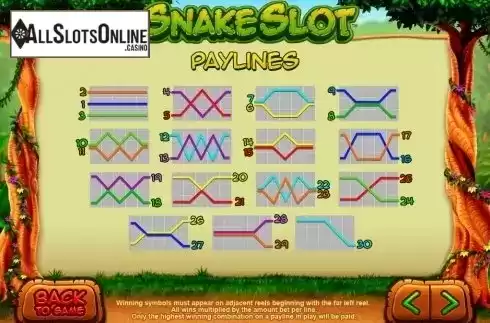 Screen3. Snake Slot from Leander Games