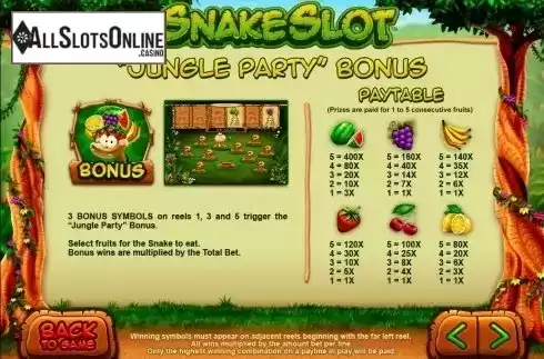 Screen6. Snake Slot from Leander Games