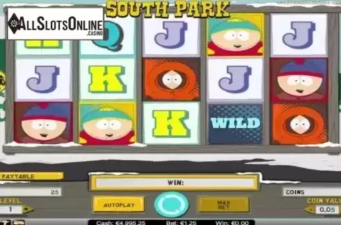 Screen2. South Park from NetEnt