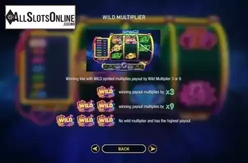 Wild Multiplier. Space Neon from GamePlay