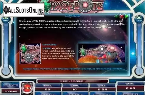 Screen2. Space Botz from Genesis