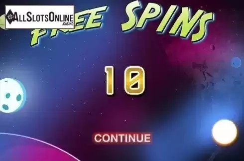 Free Spins screen. Space Jail from Thunderspin
