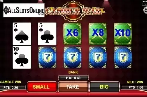 Gamble game screen. Spartan SA from Spadegaming