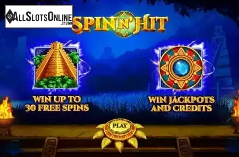 Start Screen. Spin N Hit from Pariplay