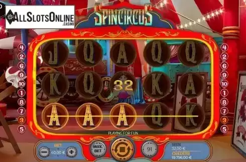 Win Screen 2. Spincircus from Spinmatic
