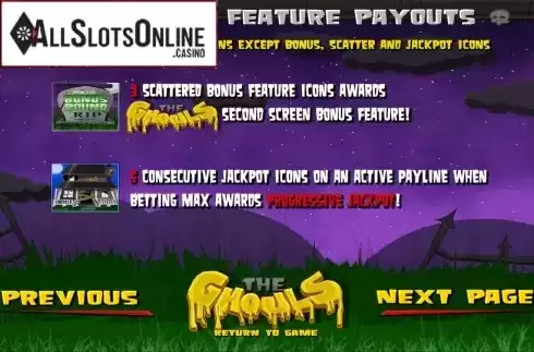 Paytable 2. The Ghouls (Betsoft) from Betsoft