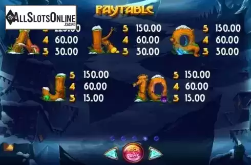Paytable screen 3. The Kukers from Felix Gaming