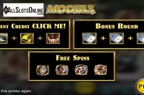 Start Screen. The Moguls from Nucleus Gaming