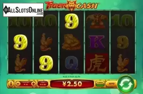 Win Screen . Tiger Cash from Skywind Group