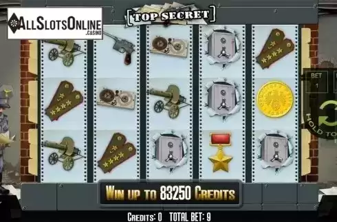 Reels screen. Top Secret from InBet Games